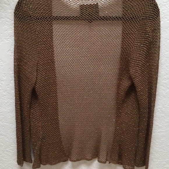 NWOT Carmen Marc Valvo Collection Cardi Style Beaded Mesh Jacket - Picture 3 of 9